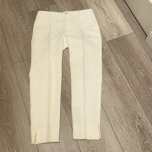 Banana republic ankle off white texture pants